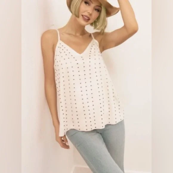 Vocal Vanilla Studded Faux Suede Tank Top - Picture 3 of 6